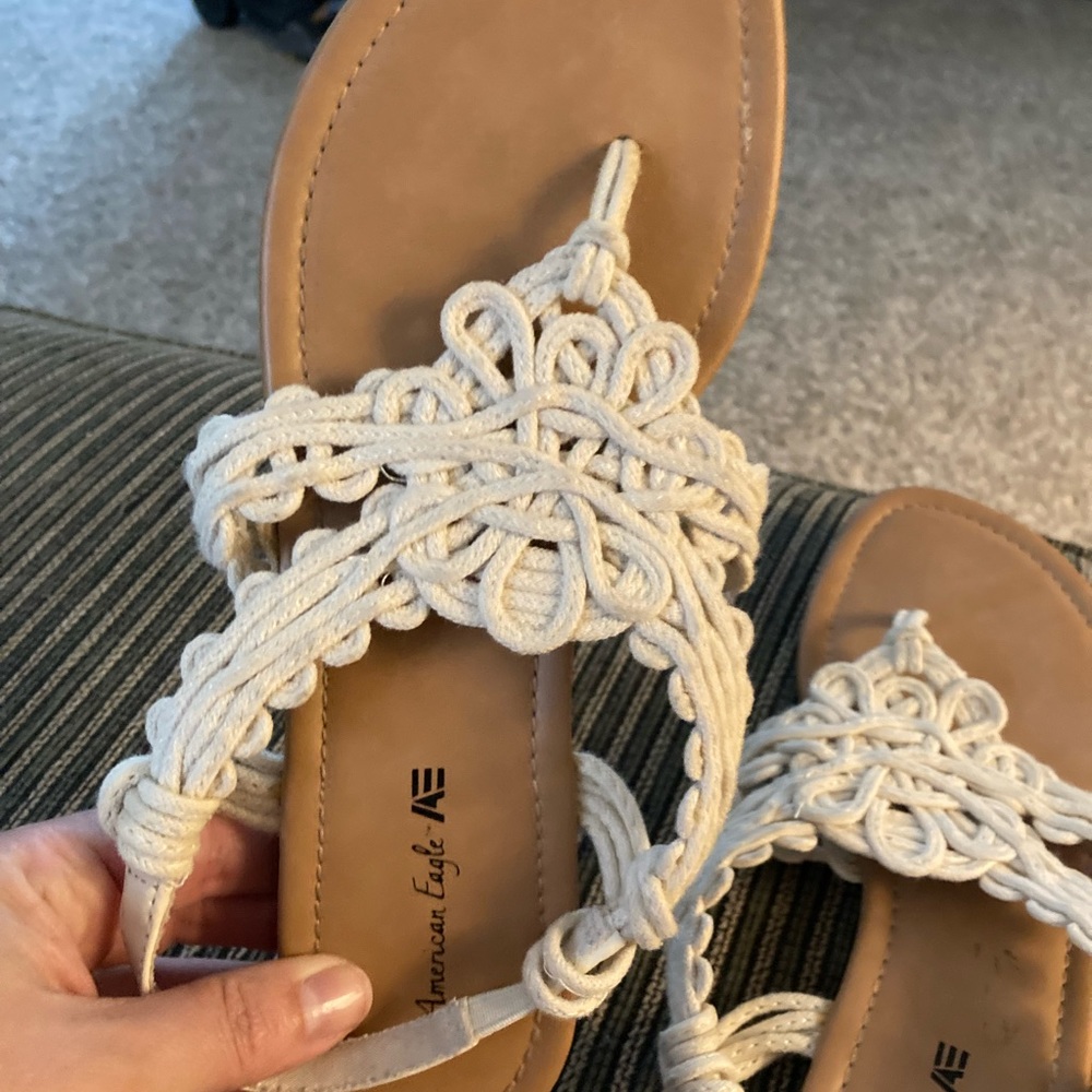 Cream sandals